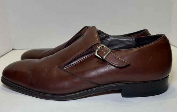 Johnston & Murphy Men\'s Size 10 Rich Brown Aristocraft Monk Buckle Dress Shoes main image 10